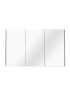 1200mm Matte White Bathroom Storage Cabinet Mirror Triple Door Shelf