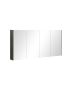 1500mm Pencil Edge Shaving Cabinet Dark Grey Wood Grain Texture 2 PAC Coating MDF Board