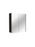 600mm Pencil Edge Shaving Cabinet Dark Grey Wood Grain Texture 2 PAC Coating MDF Board