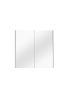 600mm Matte White Wall Cabinet Mirror Bathroom Shelf Storage 2 Doors