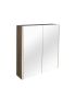 600mm Pencil Edge Shaving Cabinet White Oak Wood Grain Texture 2 PAC Coating MDF Board