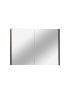 900mm Pencil Edge Shaving Cabinet Dark Grey Wood Grain 2 PAC Coating MDF Board