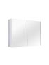 900mm Pencil Edge Shaving Cabinet Matte White Finish PVC Vacuum Filmed Cabinet Only