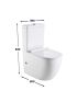 Bathroom Rimless Toilet Suites Tornado Flush Ceramic White