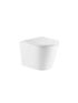 Zara66 Gloss White Wall Hung Pan with Thick UF Seat Cover Rimless Flushing Wall Hung Pan